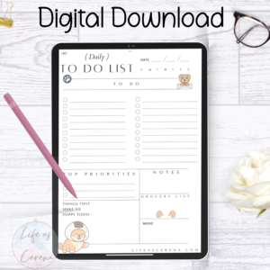 Digital To-Do & Self Care List